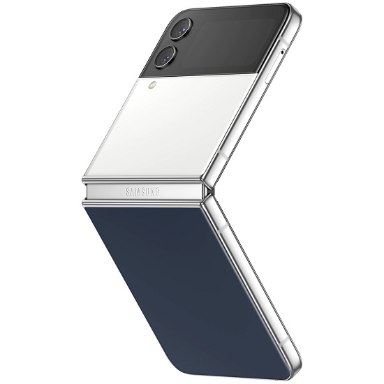 buy Cell Phone Samsung Galaxy Z Flip4 5G SM-F721U 256GB - Navy White Bespoke Edition - click for details